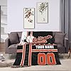 Ship Next Day Custom Baltimore Blanket Personalized Name Number Soft Flannel Throw Blanket Sport Fans Gifts for Men Women Youth Baby Decor for Bed Sofa,30"x40"/40"x50"/50"x60"/60"x80" #1