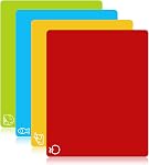 Goodluck Flexible Cutting Boards, BPA Free Plastic Cutting Boards for Kitchen, Non Slip Cutting Mat for Meat and Vegetables 4 Pieces(Red,Yellow,Blue,Green