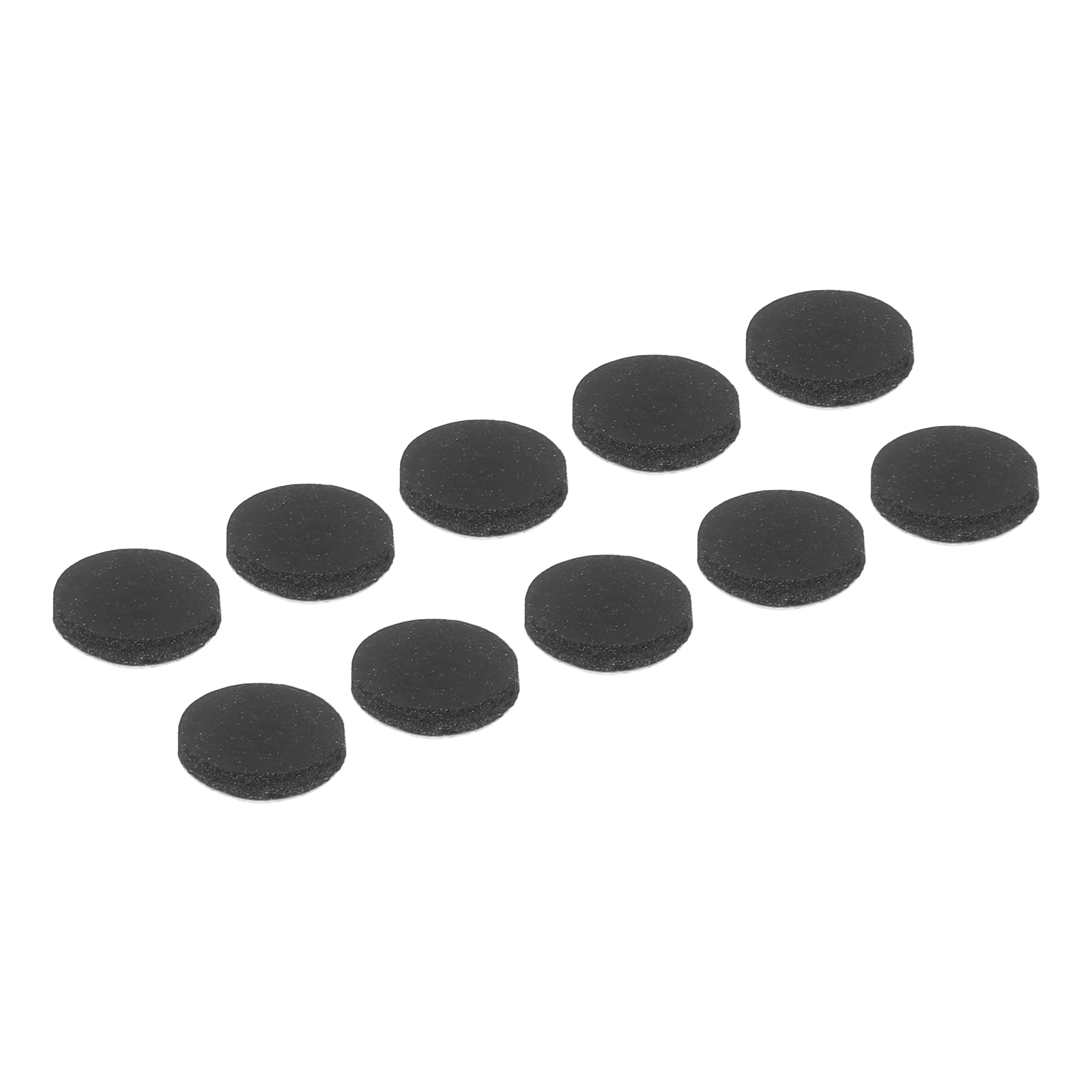 sourcing map 10 Pcs Non Slip Furniture Pads, 3/8" (10mm x 2mm) Self Adhesive Furniture Grippers Rubber Anti-Scratch Feet Round Chair Leg Pads Floor Protectors for Hardwood Floor, Black