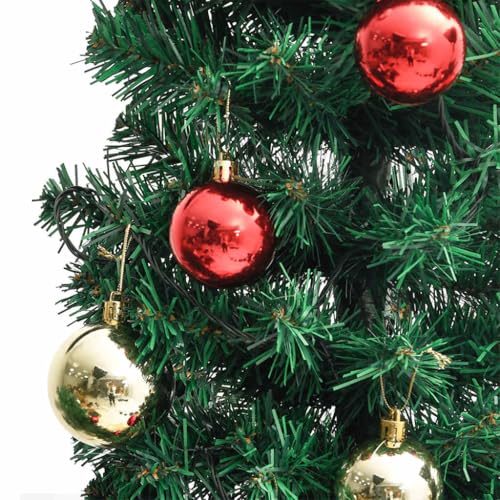 Cactus de Noël artificiel 150 cm éclairé 90 LED blanc chaud avec support en acier - 5