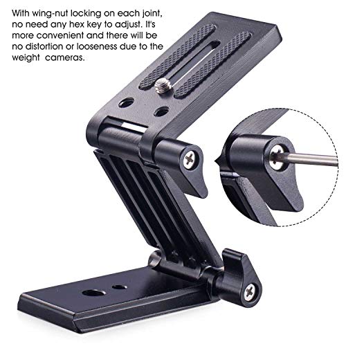 Universal Flex Tilt Head Z Mount Bracket Arca-Swiss Tripod Head Quick Release Plate Mounting For Monopod Slider Rail Cage Rig Stabilizer Gimbal Compatible With Dslr Camera Canon Nikon Sony Panasonic #TOP4