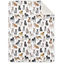 SHJI Baby Blanket Pit Bull Dogs Swaddle Blanket Cotton Nursery Girls Bed Blankets Boys Crib Blanket for Crib Stroller Nursery 30x40in