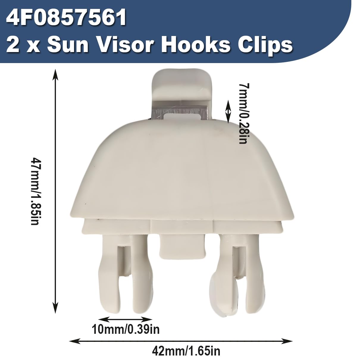 ZAMDOE 4F0857561 Clip Per Visiera Parasole Automatica per Audi A6 C6 S6 A7 C7 A8 S8 RS6 RS6 per Volkswagen Passat per Seat Leon 6R0857561Y20 gancio di fissaggio per aletta parasole
