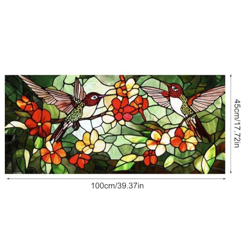 Película Decorativa de Ventana con Diseño Floral, 17.7 x 39.5 Pulgadas miniatura 7