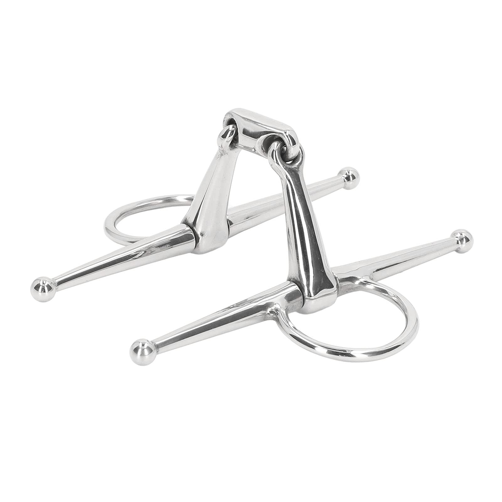 Bocchetta per cavalli in acciaio inossidabile da 135 mm per cavalli da allenamento e equitazione, premium, durevole, facile da controllare, design sicuro e amichevole, attrezzature per sport all'aria