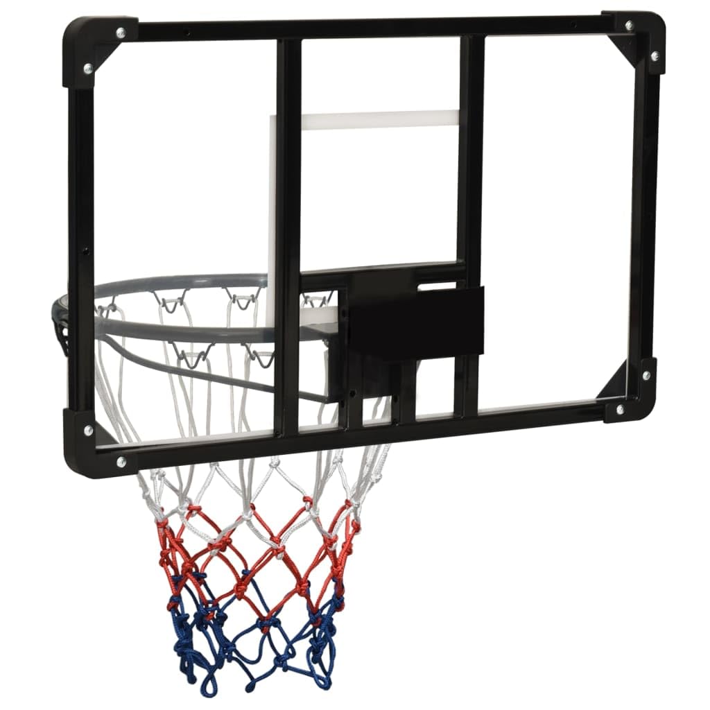 vidaXL Basketballkorb Basketballring Backboard Basketballanlage Basketball Rückbrett Basketballboard Transparent 71x45x2,5cm Polycarbonat