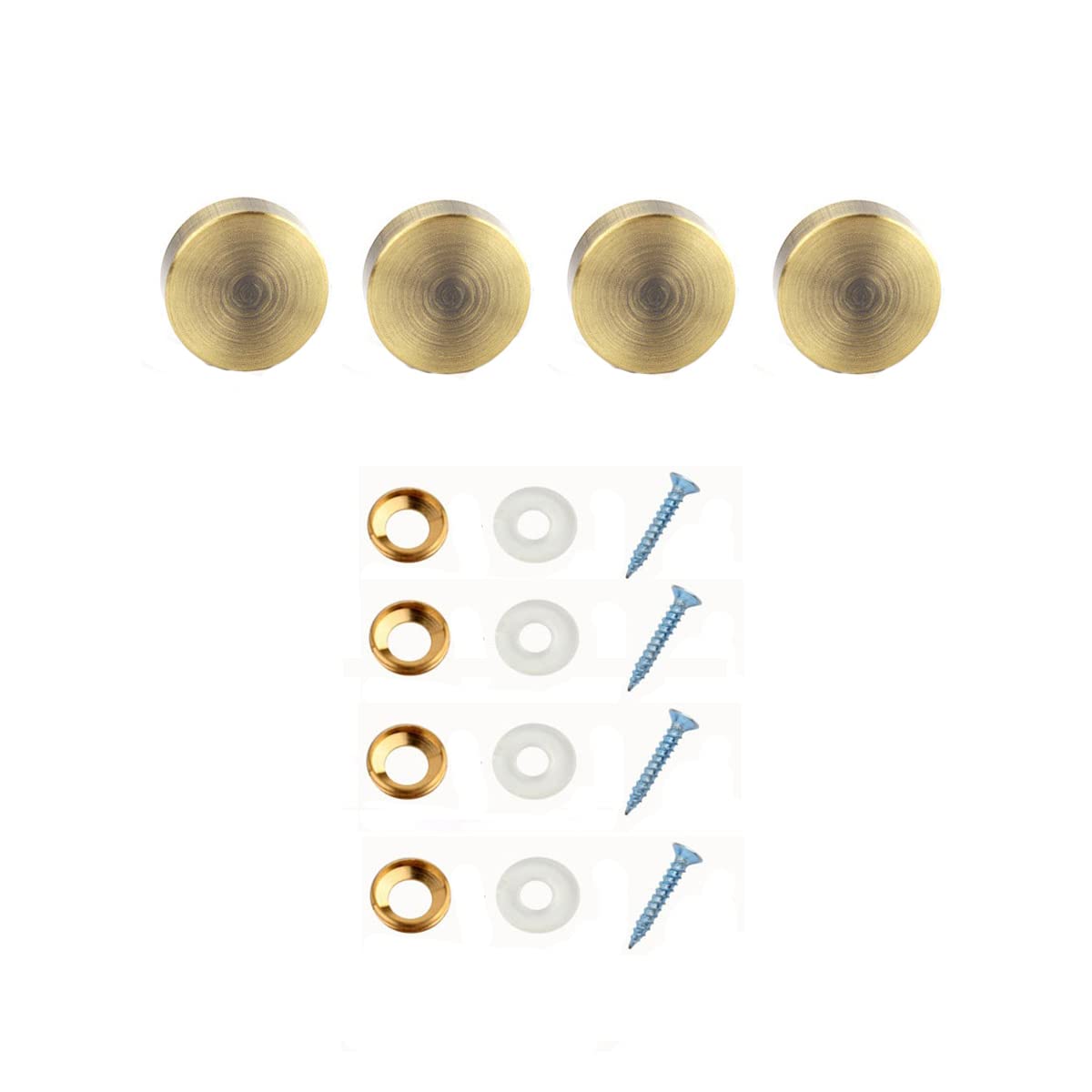 Unifizz Mirror Screws, 22mm Copper Mirror Nails with Decorative Caps