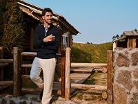 PJ PAUL JONES Strickjacke Herren Stehkragen Cardigan Zopfmuster – Ansicht 5
