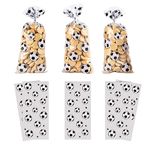 100 Bolsas De Fútbol, Bolsas De Regalo, Bolsas De Recuerdo De Fiesta De Fútbol, Bolsa De Celofán De Fútbol Para Dulces Con 100 Lazos Plateados 100 Bolsas De Fútbol, Bolsas De Regalo, Bolsas De Recuerdo De Fiesta De Fútbol, Bolsa De Celofán De Fútbol Para Dulces Con 100 Lazos Plateados