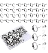 SOFPLATE 1 Box 300 Stück 6mm Lünetten Ohrstecker Cabochon Rohlinge Hypoallergener Edelstahl Silberner Mit Ohrmutter Flache Runde Zur Schmuckherstellung