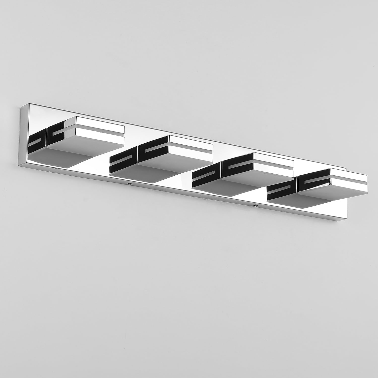 SineRise LED Modern Bathroom Vanity Light Fixtures (4Light, 30Inch, Dimmable), Chrome Modern