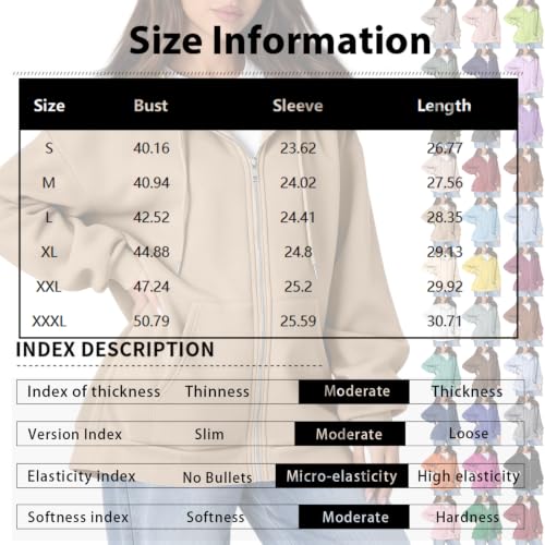 Lightweight Hoodies for Women Zip Up Casual Baggy Hooded Drawstring Jackets - image 4