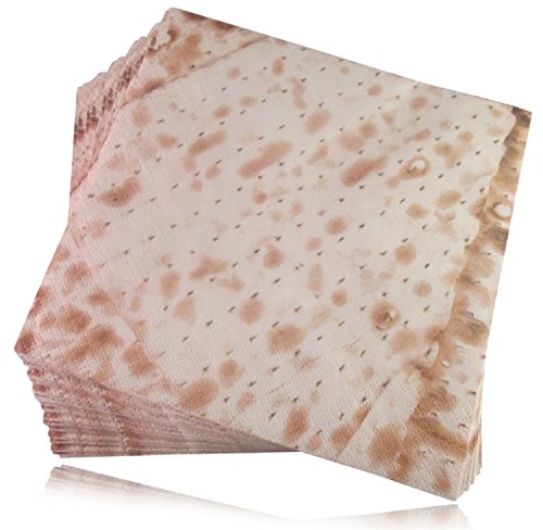 Passover Matzoh Napkin Premium 3 ply. 20 Pesach Napkins for Seder Table Decoration.
