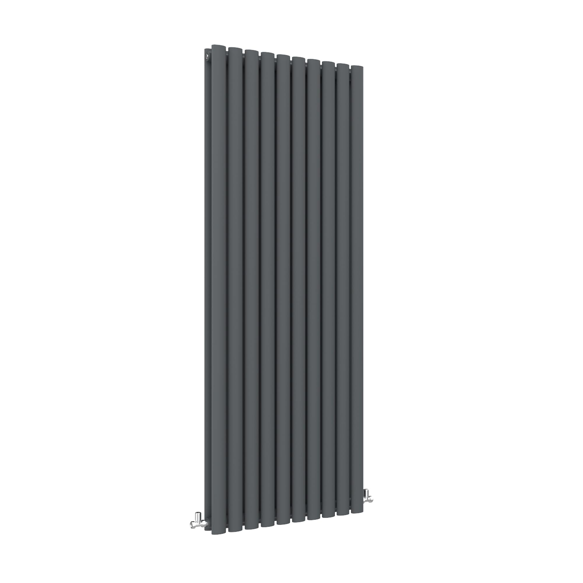 Biubiubath Anthracite 1800 x 590 mm Vertical Column Designer Radiator Double Oval Panel Central Heating Radiators