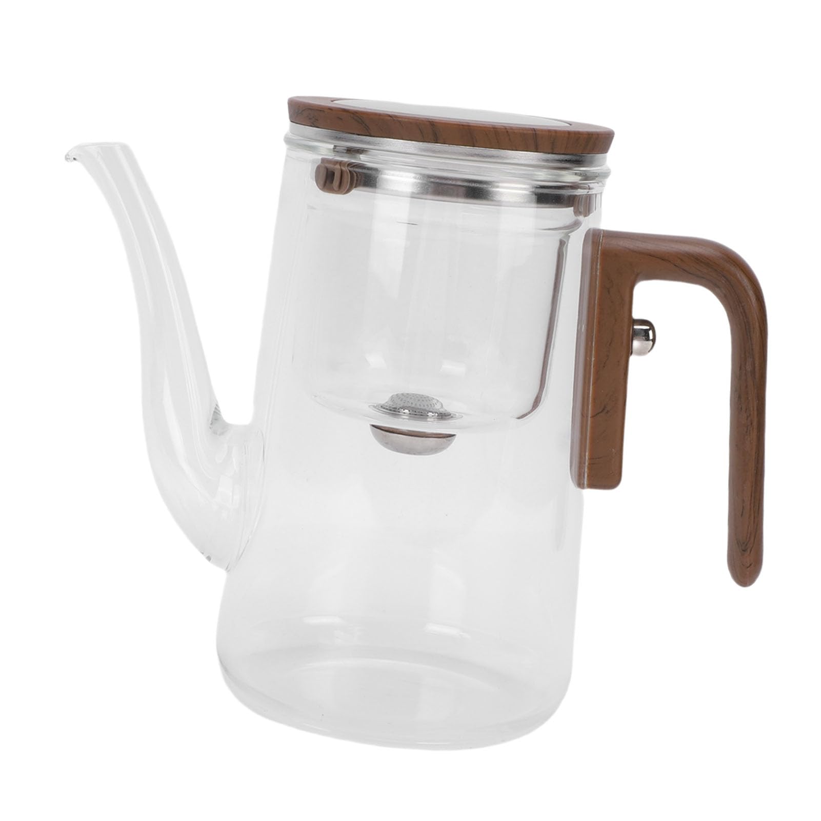 800-ml-Teekanne aus Glas mit Teesieb, Sieb und Deckel, Hitzebeständiger Teebereiter, Wassertrennung