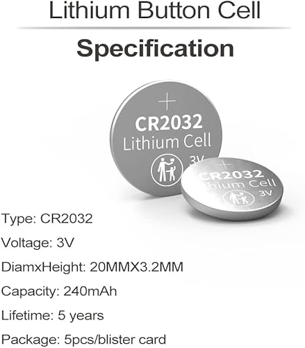 Miniatura 3 de Batería de litio CR2032 3V (5pcs)
