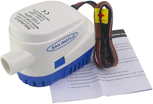 Miniatura 9 de Bombas de sentina de 12 V para barcos, 1100 GPH 1-18 pulgadas (1.142 in), bomba de agua de sentina automática sumergible, accesorios para barcos,