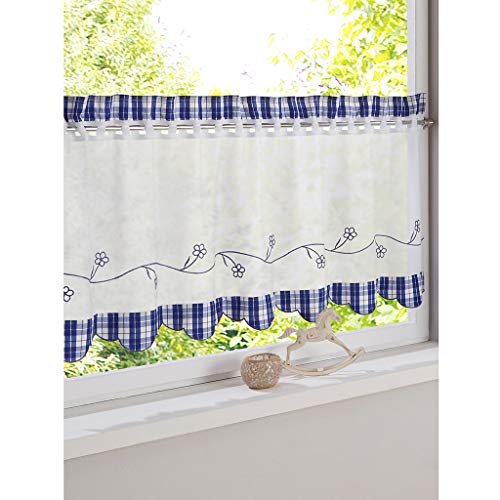 SIMPVALE �J�[�e�� ���� �� �Ԃ̌` �h�J �J�t�F�J�[�e�� ���[�X�J�[�e�� �L�b�`���o���R�j�[�p 1���� (��120cm x ��60cm, �u���[)