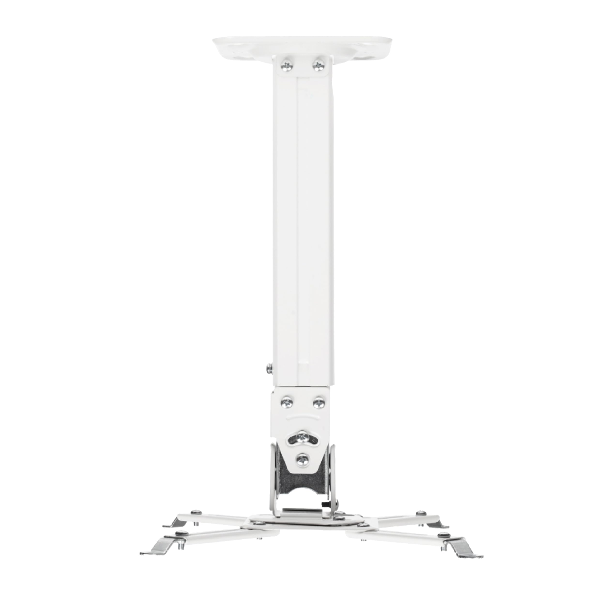 ONKRON Staffa Proiettore con Altezza Regolabile 400 – 600 mm, Carico 10 kg, Supporto Proiettore Soffitto con Rotazione ±15°, Inclinazione ±30°, Montaggio a Parete o Soffitto, Bianco, K5A-W