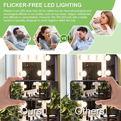 Image of 8 Pack LED Vanity Light Bulbs for Bathroom 4000K Natural Daylight | E26 Base, 60W Equivalent, 5W, 500LM, CRI 85+, Non-dimmable Standard Base LED Globe Light bulbs for Bathroom Vanity Mirror