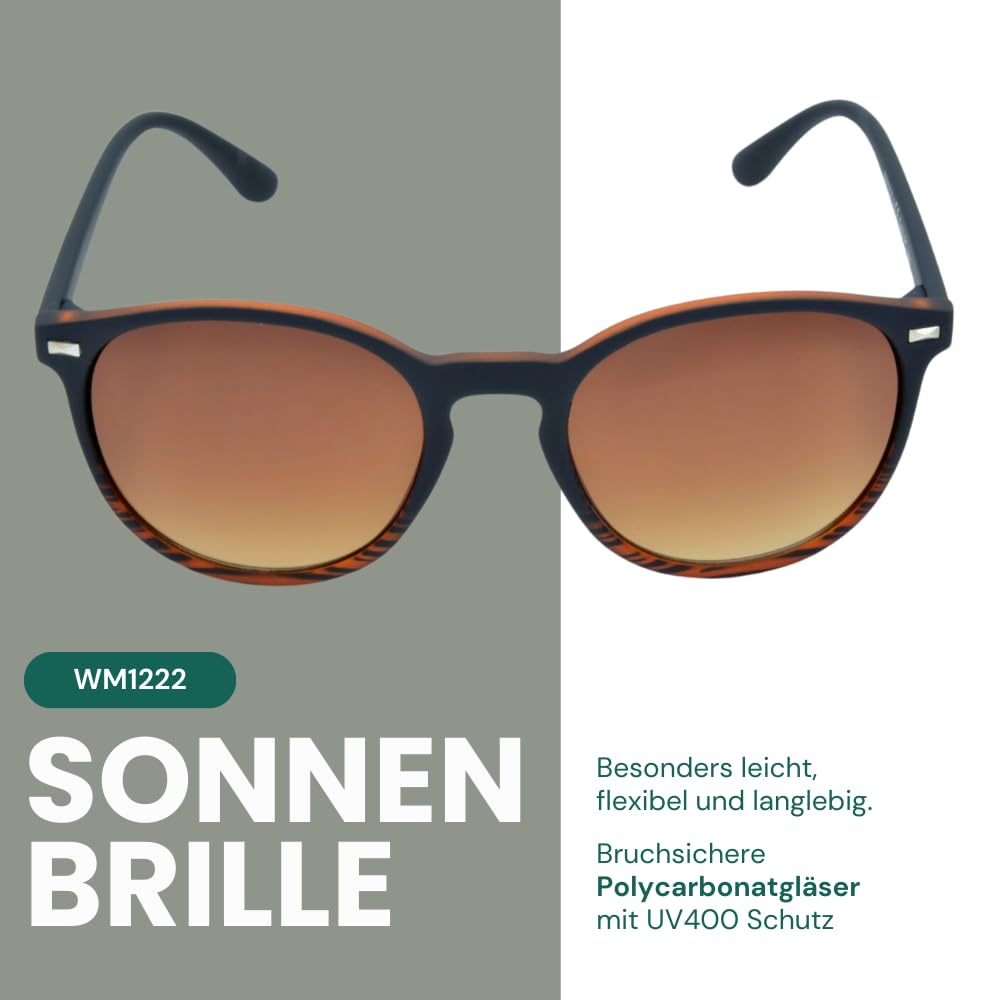 Gamswild WM1222 Sonnenbrille - Modebrille - Sportbrille - bruchsichere Polycarbonatgläser - 100% Schutz vor UV Strahlen - dank UV400 – 24g