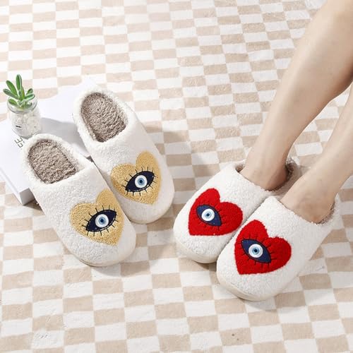 Image of LNERIP Slippers Winter Womens Mens Fluffy Plush Slippers Animals Cute Cartoon House Slippers Cuddly Warm Shoes Indoor Outdoor Girls Women