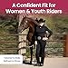 HOBBY HORSE Ezee Rider Stretch Western Show Pants – Women’s Western Horse Show Pant | Side Zip High-Rise Fit, Perfect Under Western Show Chaps | Made in USA - Black - 28in.
