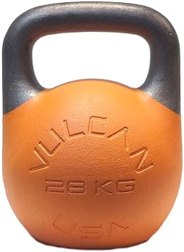 Vulcan Competition Kettlebell Ergonomic Steel Design with 35mm Wide Grip Handle | Ideal for Strength Training and Workouts | Suitable for All Hand Sizes