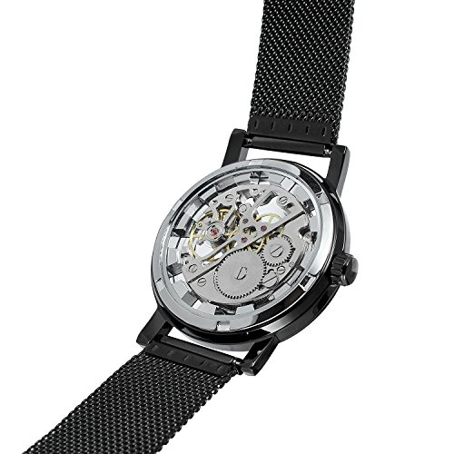 Image of FORSINING Men's Classic Skeleton Mechanical Hand-wind Stainless Steel Bracelet Brand Popular Watch Saat, Classic