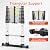 12.5FT Telescoping Ladder, Collapsible Ladder with Bottom Stabilizers, Slow Descent, One-Click Retraction to Protect Finger?Suitable for RV or Outdoor Work