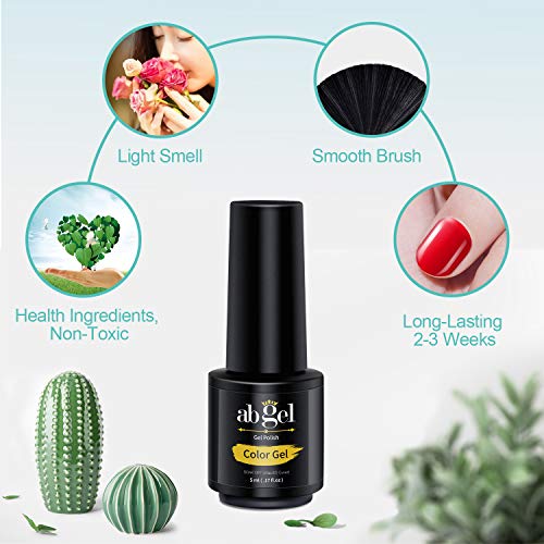 ab gel Gel Nail Polish Set - 8pcs UV LED Soak Off Gel Polish Kit
