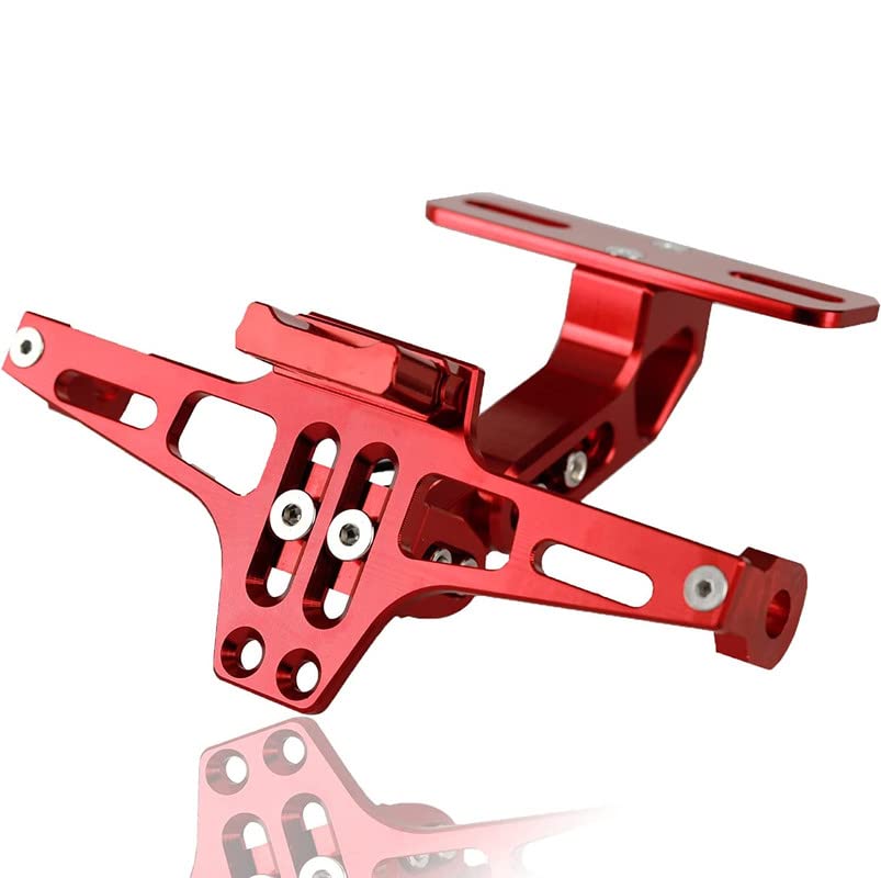 Gear Up CNC Adjustable LED Tail Tidy with Number Plate Holder with LED for Bajaj Pulsar NS 160/200 (RED)