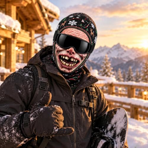 Funny Ski Mask Old Man Realistic Balaclava 3D Printed Full Face Winter Mask - image 3