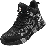 OWIF Chaussures d'orteil en acier pour les hommes léger respirant Sécurité Bottes de travail Construction Sneakers