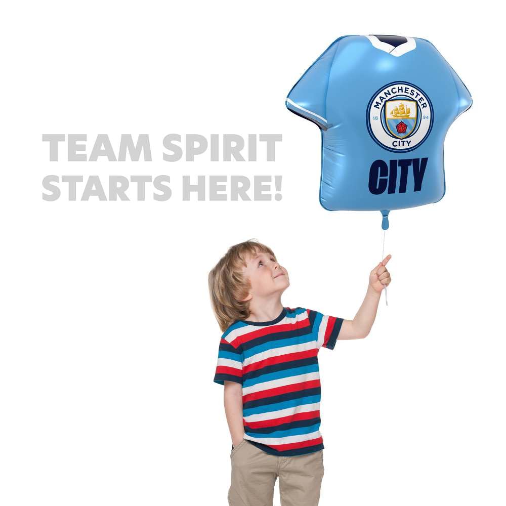 FC Jersey Foil Balloons - Officially Licensed Party Decorations, 52 x 53 cm (Manchester City), Red - Image 4