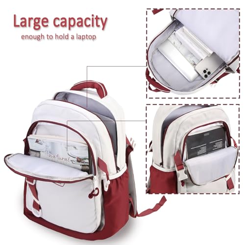 School Backpack for Teen Girls Aesthetic Laptop Student Bookbag for Middle High School and College3