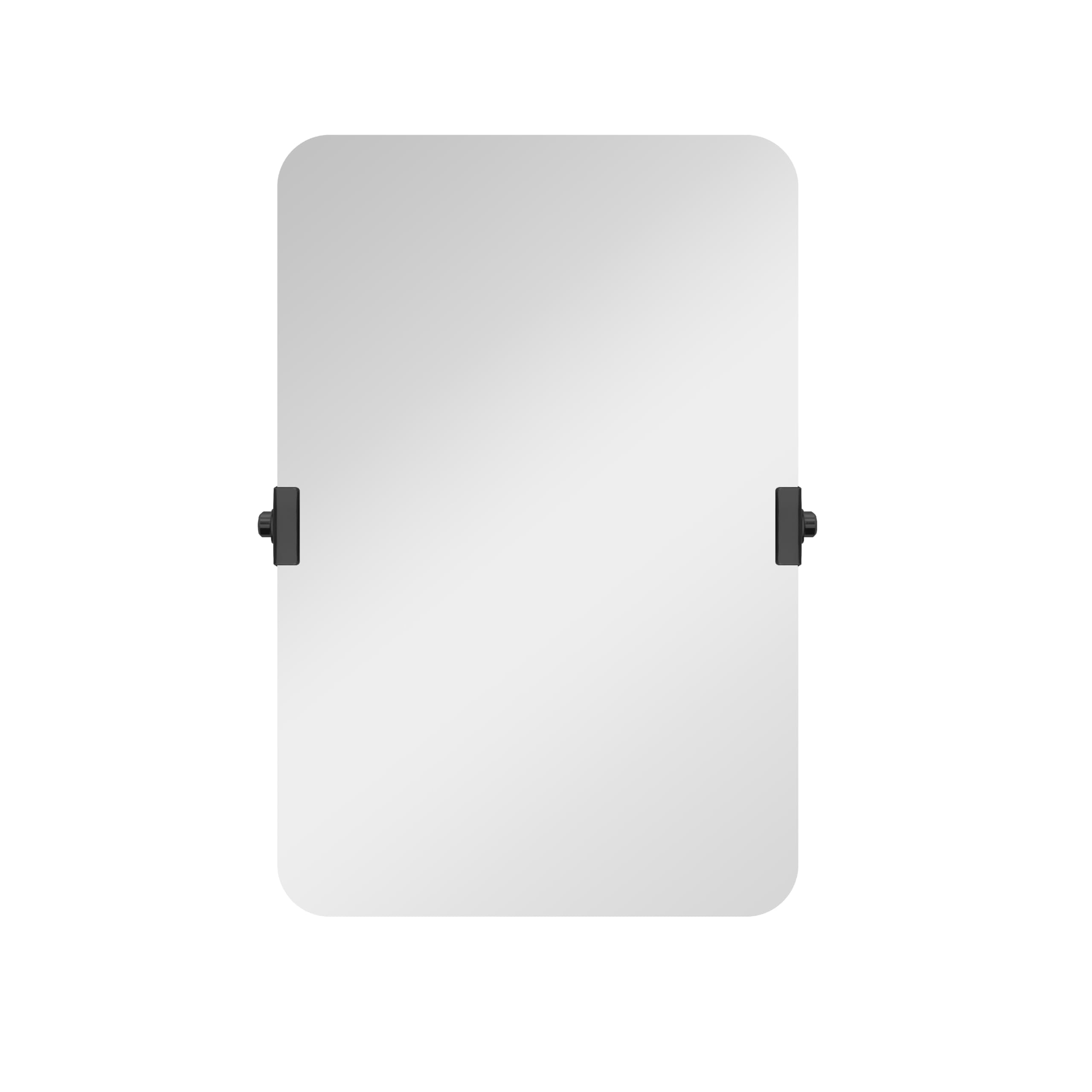 mcs modern pivot frameless mirror, 20 x 30 inch, black