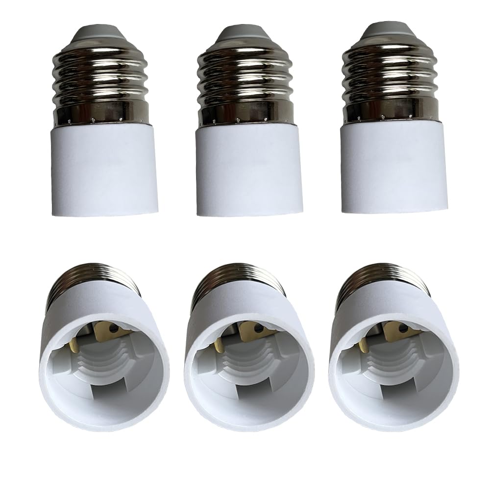 6pcs Bulb Holder E27 to E14 Adapter Converter - E26 to E14 LED Bulb Base Socket