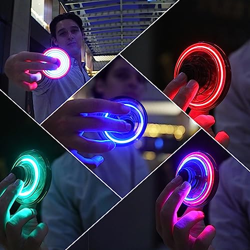 Fidget Flying Spinner With Lights,Hand Operated Mini Drones For Kids, Ufo Magic Ball Indoor Outdoor Game Fun Things Yard Toys,Cool Stuff Gadgets Christmas Birthday Gifts For Boys Girls Teens 8 9 10 + #TOP1