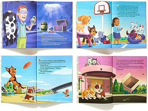 PAW Patrol Little Golden Book Library (PAW Patrol): Itty-Bitty Kitty Rescue; Puppy Birthday!; Pirate Pups; All-Star Pups!; Jurassic Bark!
