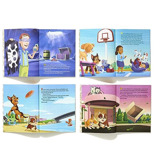 Paw Patrol Little Golden Book Library (Paw Patrol): Itty-Bitty Kitty Rescue; Puppy Birthday!; Pirate Pups; All-Star Pups!; Jurassic Bark!