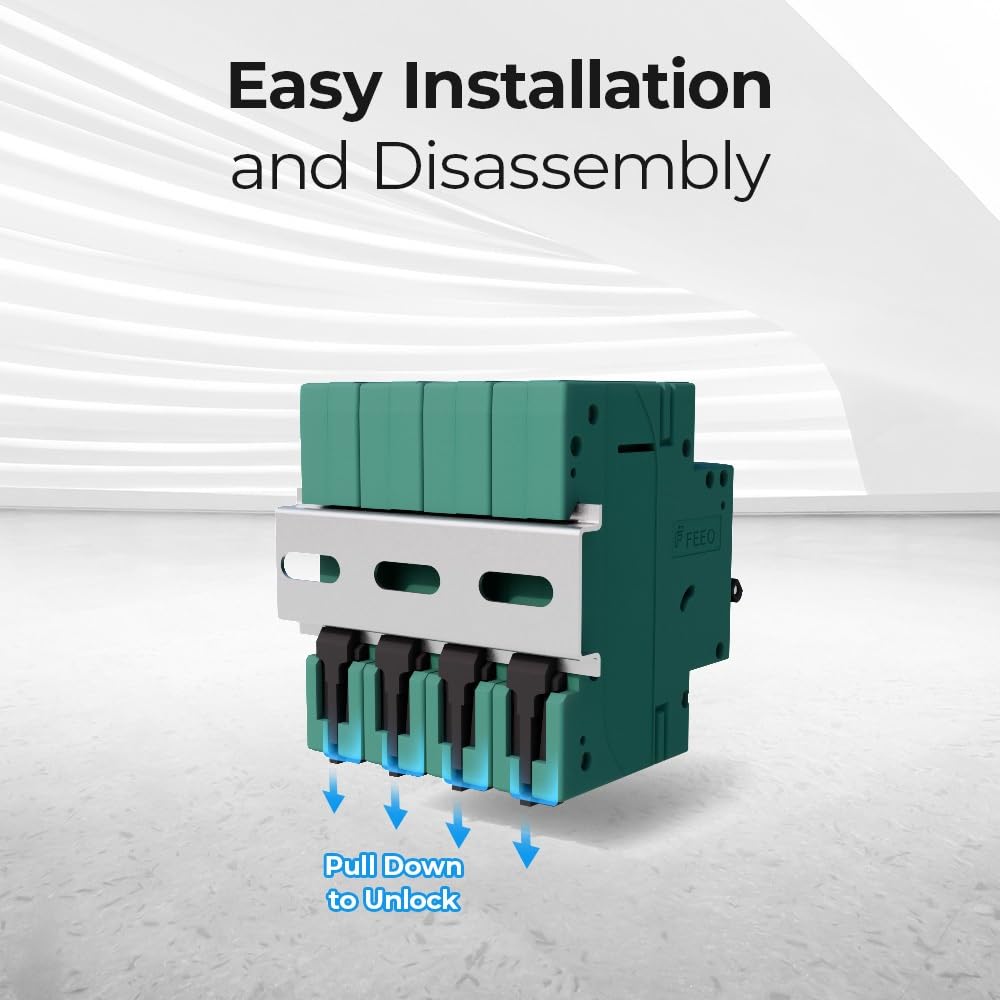 Diferencial Auto Rearmable Disyuntor For Sistema Fotovoltaico MCB, 4P, 6A, 10A, 16A, 20A, 25A, 32A, 40A, 50A, 63A, CC, 1000 V(25A)