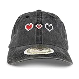 The Legend of Zelda - Heart Container - Curved Bill Baseball Cap Dad Hat - Gray