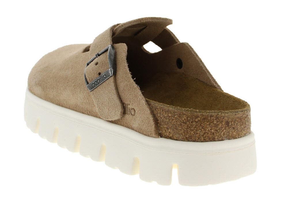 Birkenstock Scarpa Donna Sabot Boston Pap Chunky in Suede Warm Sand D25BI01 1026176