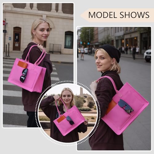 Bolsa Tote de Lona para Mujer con Bolsillos y Cierre miniatura 2