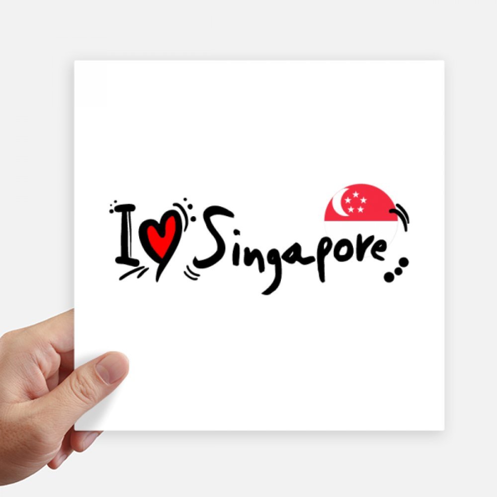Pegatinas de Singapur cuadradas de 20cm vinilos decorativos de amor 4 piezas