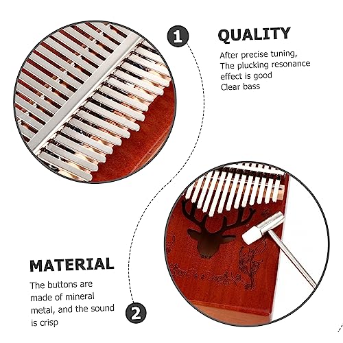 Parliky 17 Polegar Mogno Kalimba Piano De Dedo Kalimba Piano Mbira Portátil Piano Infantil Kalimba P