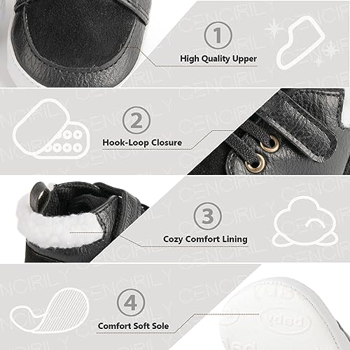 Image of CENCIRILY Baby Boys Girls High Top Sneakers Soft Soles Anti Skid Infant Ankle Shoes Toddler Prewalker First Walking Crib Shoes