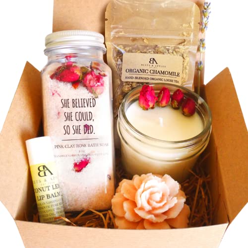 Beets and Apples Self Care Gift Basket, Rose Spa Gift Basket gifts for her, Self Care Set for Women, She Believed She Could So She Did Gift Set, Natural Spa Package, Gifts Handmade in USA Beets and Apples Self Care Gift Basket, Rose Spa Gift Basket gifts for her, Self Care Set for Women, She Believed She Could So She Did Gift Set, Natural Spa Package, Gifts Handmade in USA