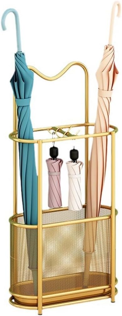 Modern Umbrella Stand with nizer Bucket, Stylish Door Entryway Holder for Home, Hotel Lobby, Commercial Umbrella Rack, Convenient Umbrella Storage Solution